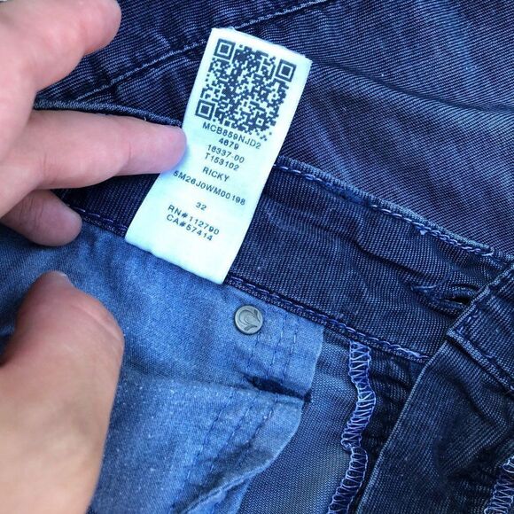 True Religion Jeans Size 32 RICKY Blue Cord - Picture 6 of 10
